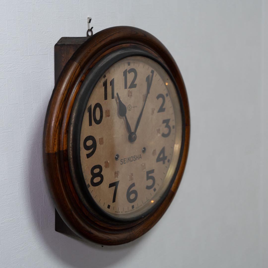 精工舎　振り子時計　ボンボン時計　昭和初期　オーバーホール済　動作品　丸型