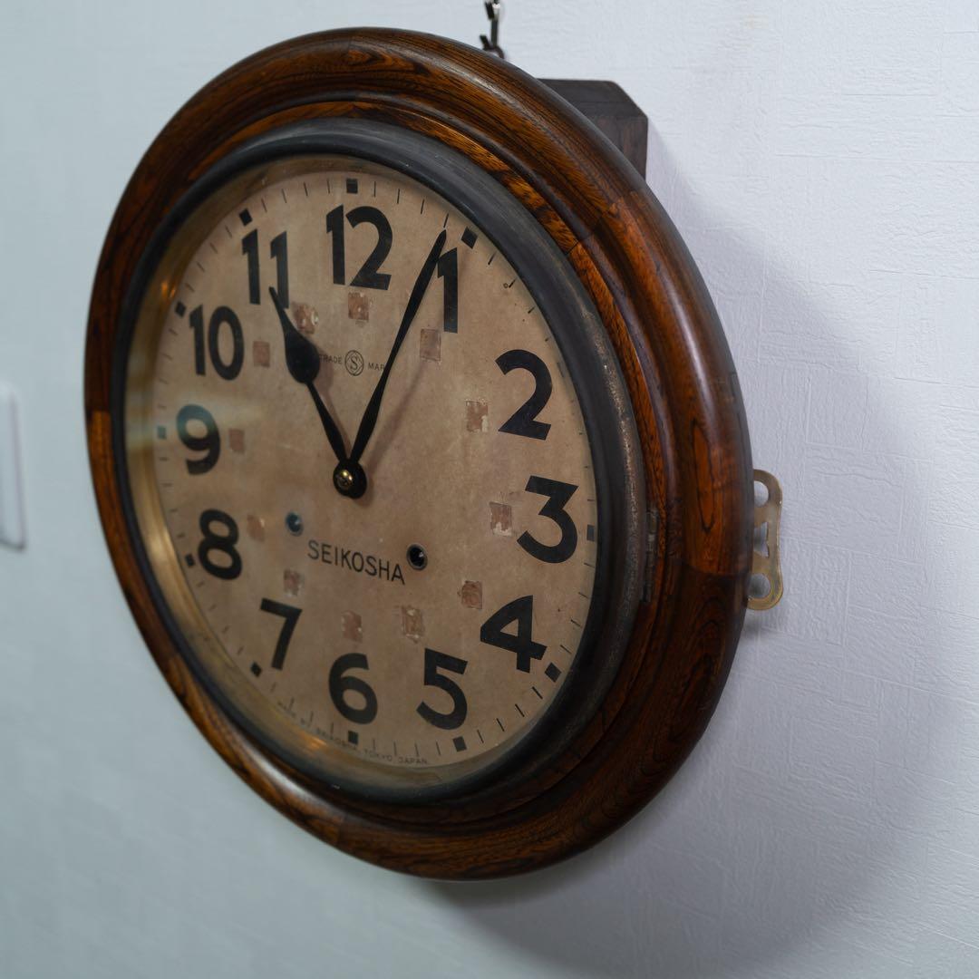 精工舎　振り子時計　ボンボン時計　昭和初期　オーバーホール済　動作品　丸型