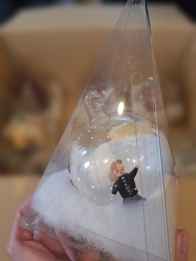 クリスマスオーナメント　手書きグラスボール　オーストリア製