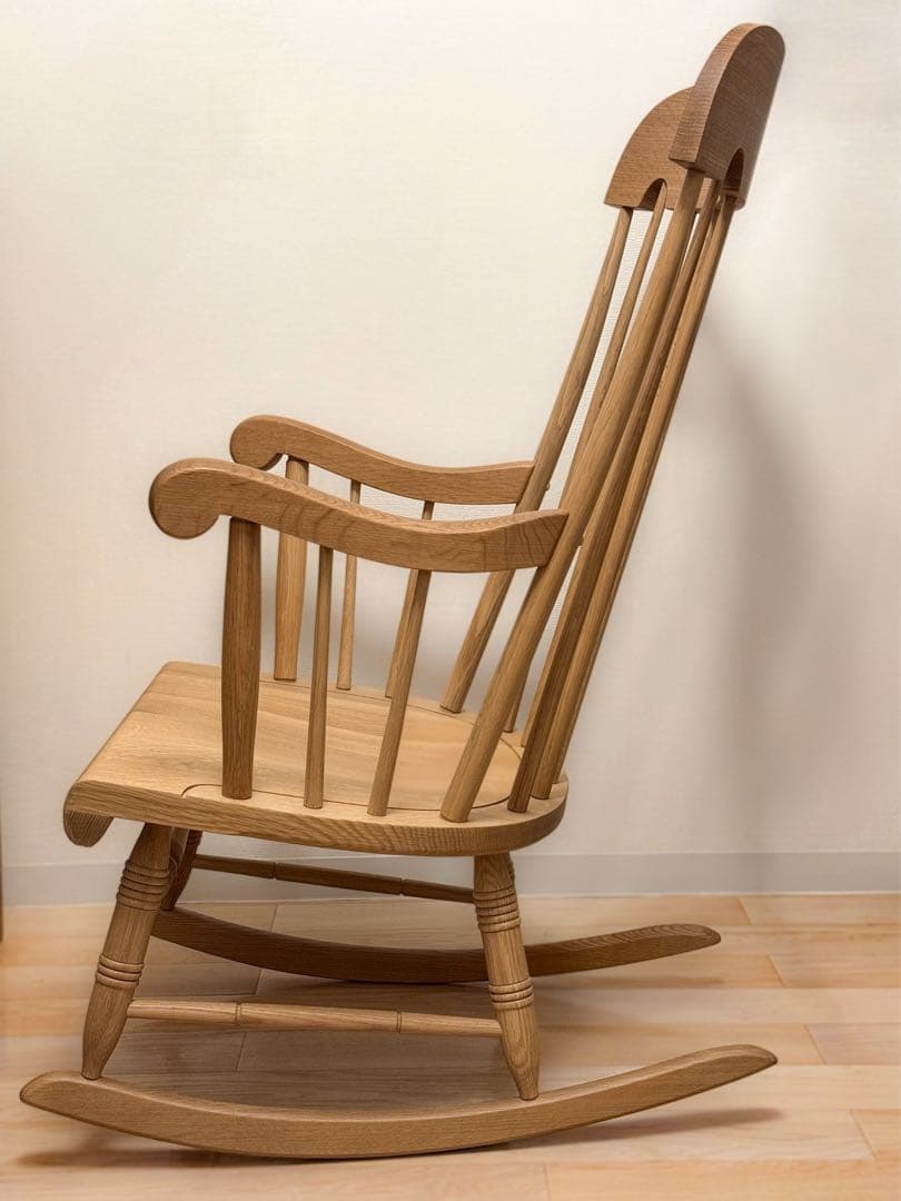 【WO色】美品 飛騨産業 キツツキ 穂高 ロッキングチェア