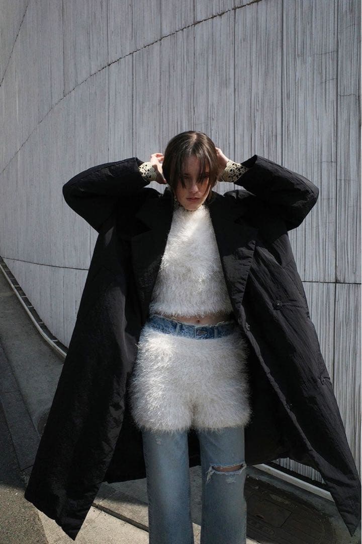 CLANE カラーダウンチェスターコート　ブラック