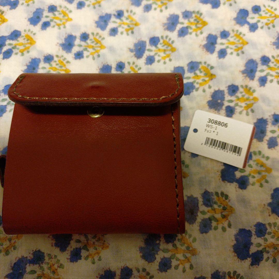 【美品】HERZ ヘルツ　ライトウォレット　2つ折り　ラウンド　チョコ　L字型