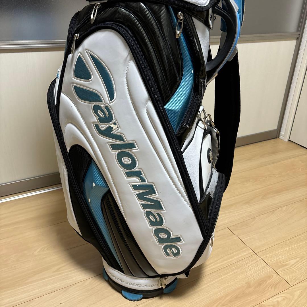 TaylorMade キャディバッグ ブラック×ホワイト×ブルー