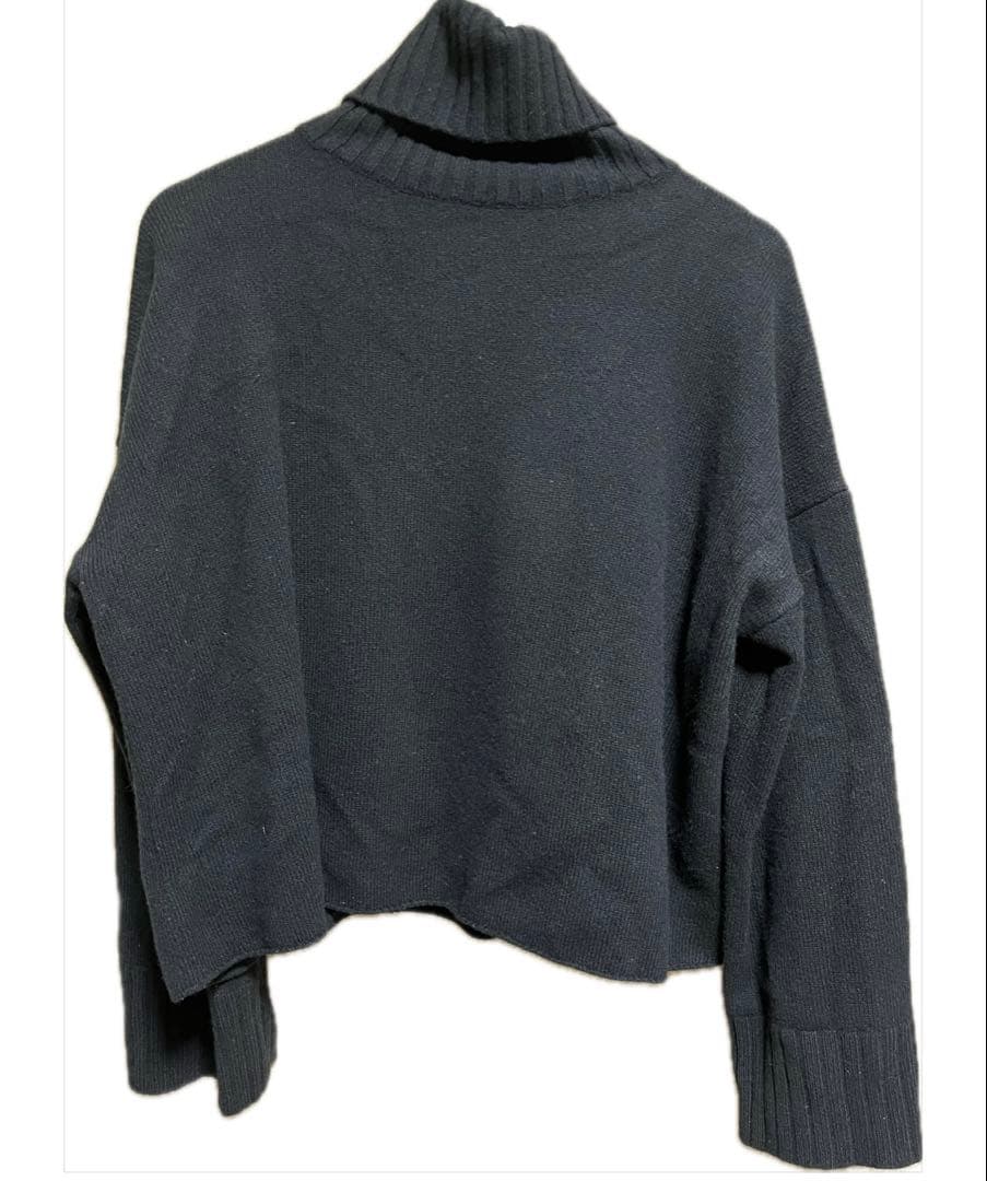 交渉中美品匿名ドゥーズィエムクラスCropped タートルネックニット黒