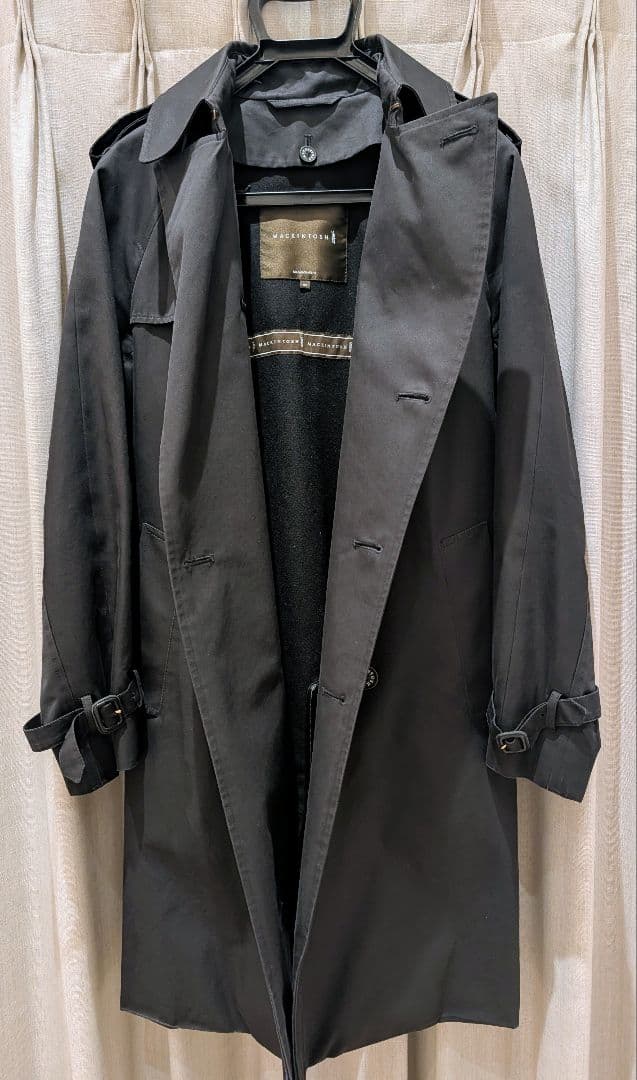 【おすすめ！】マッキントッシュ トレンチコート 黒 38 Lサイズ