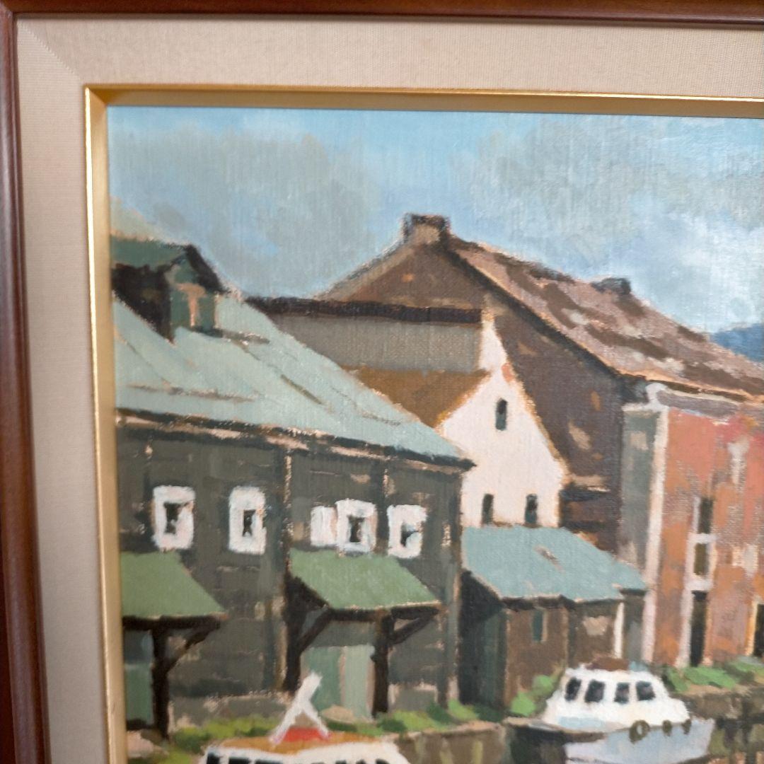 絵画油絵小樽運河