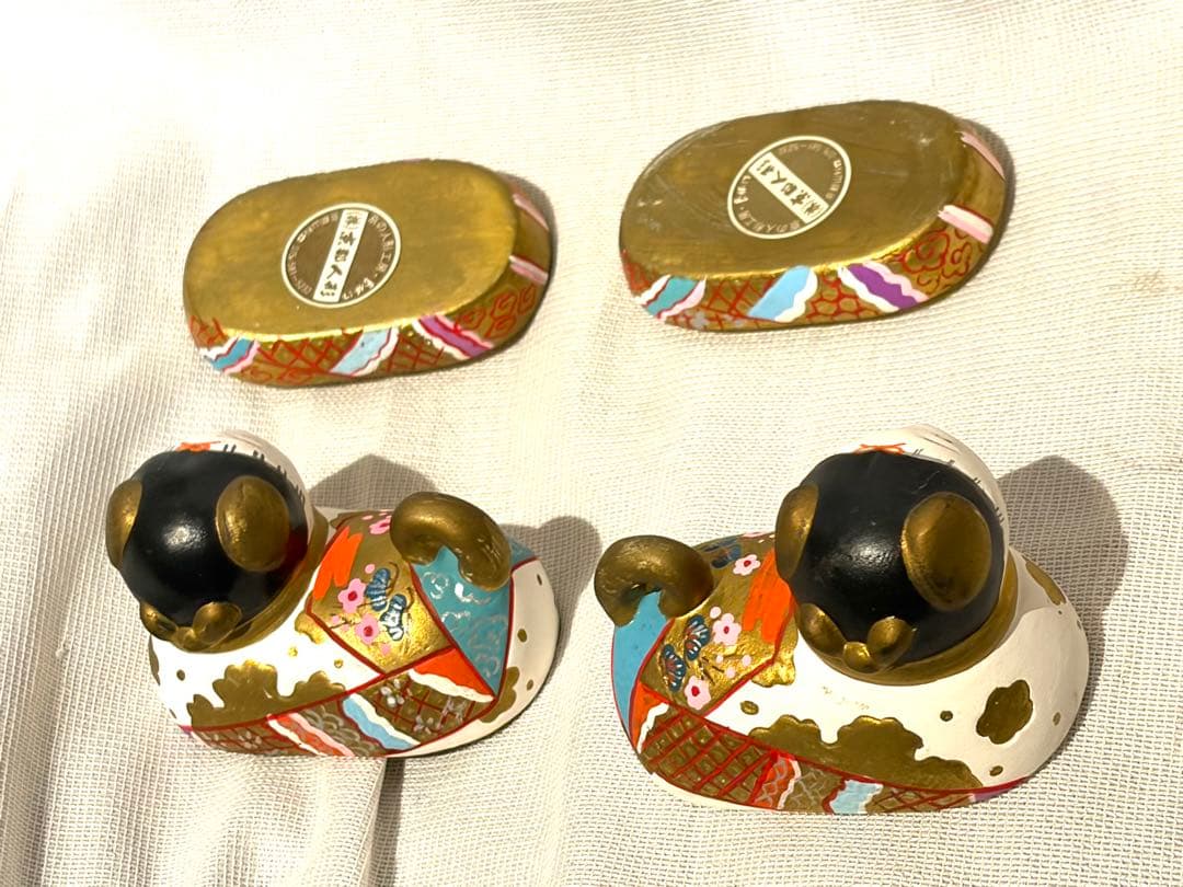 犬筥　一対　希少品　有職京都御所　安産祈願　蓋もの　雛人形　香合　古美術骨董