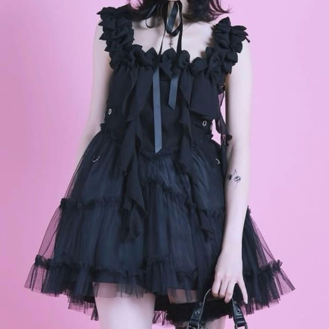 Lethal ribbon sleeveless onepieceアバンチュウム