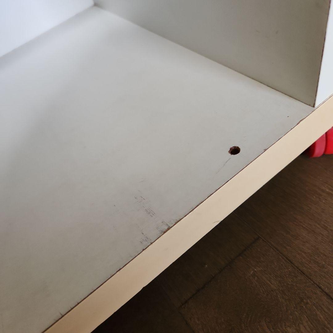 ホワイトとピンクのカウンターワゴン　昭和レトロ