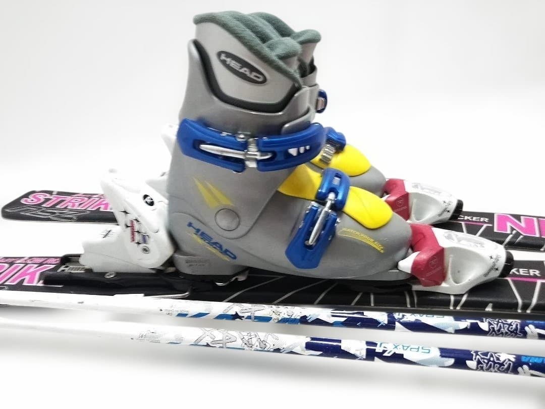 キッズ ジュニアスキー4点セットニシザワ ロッカー100cmブーツヘッド19cm