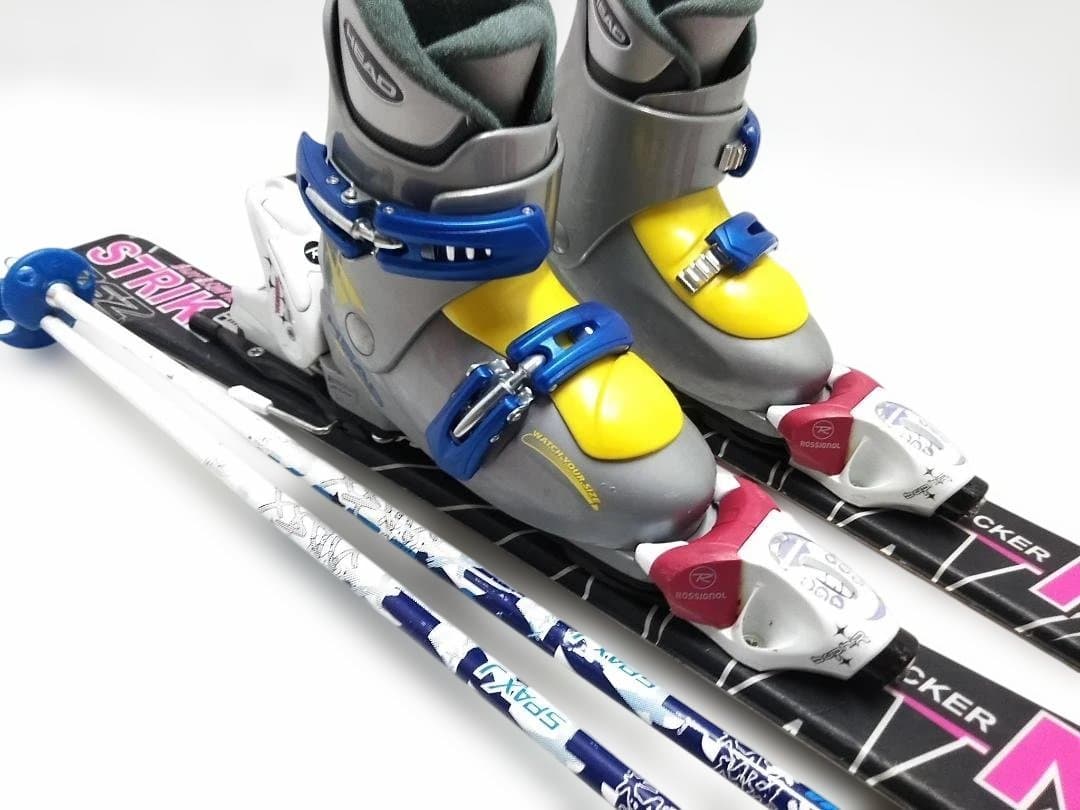 キッズ ジュニアスキー4点セットニシザワ ロッカー100cmブーツヘッド19cm