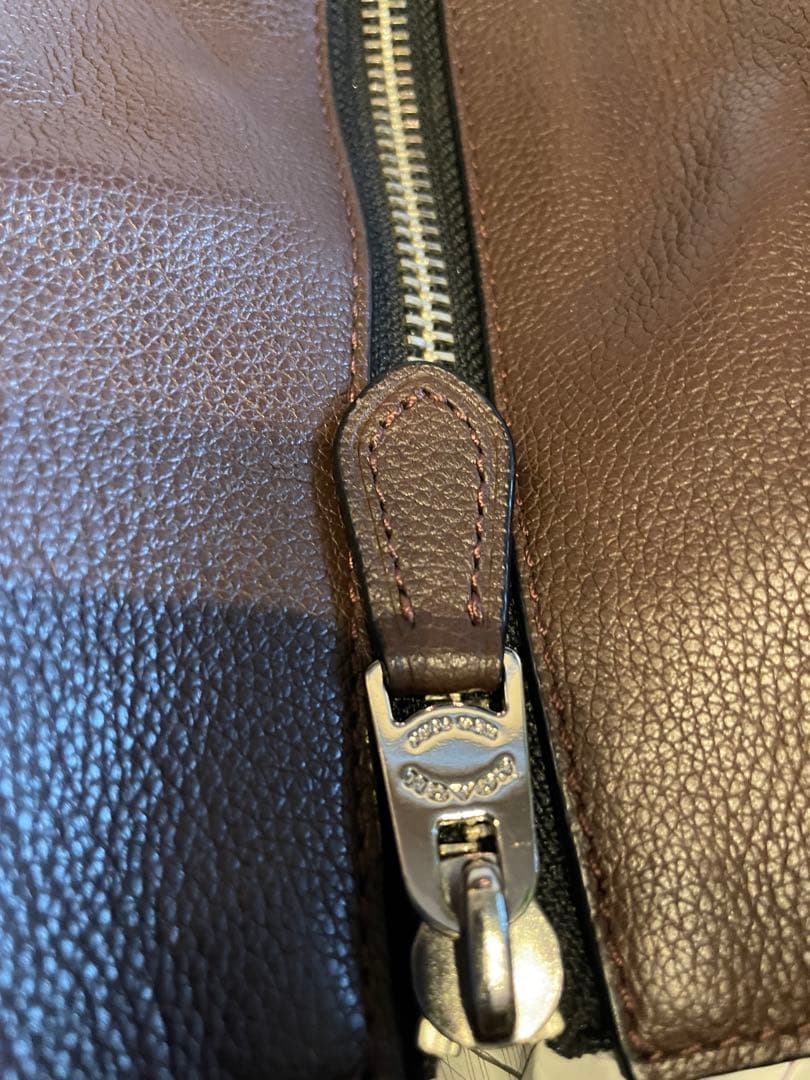 Coach コーチ ブラウンレザー トートバッグ