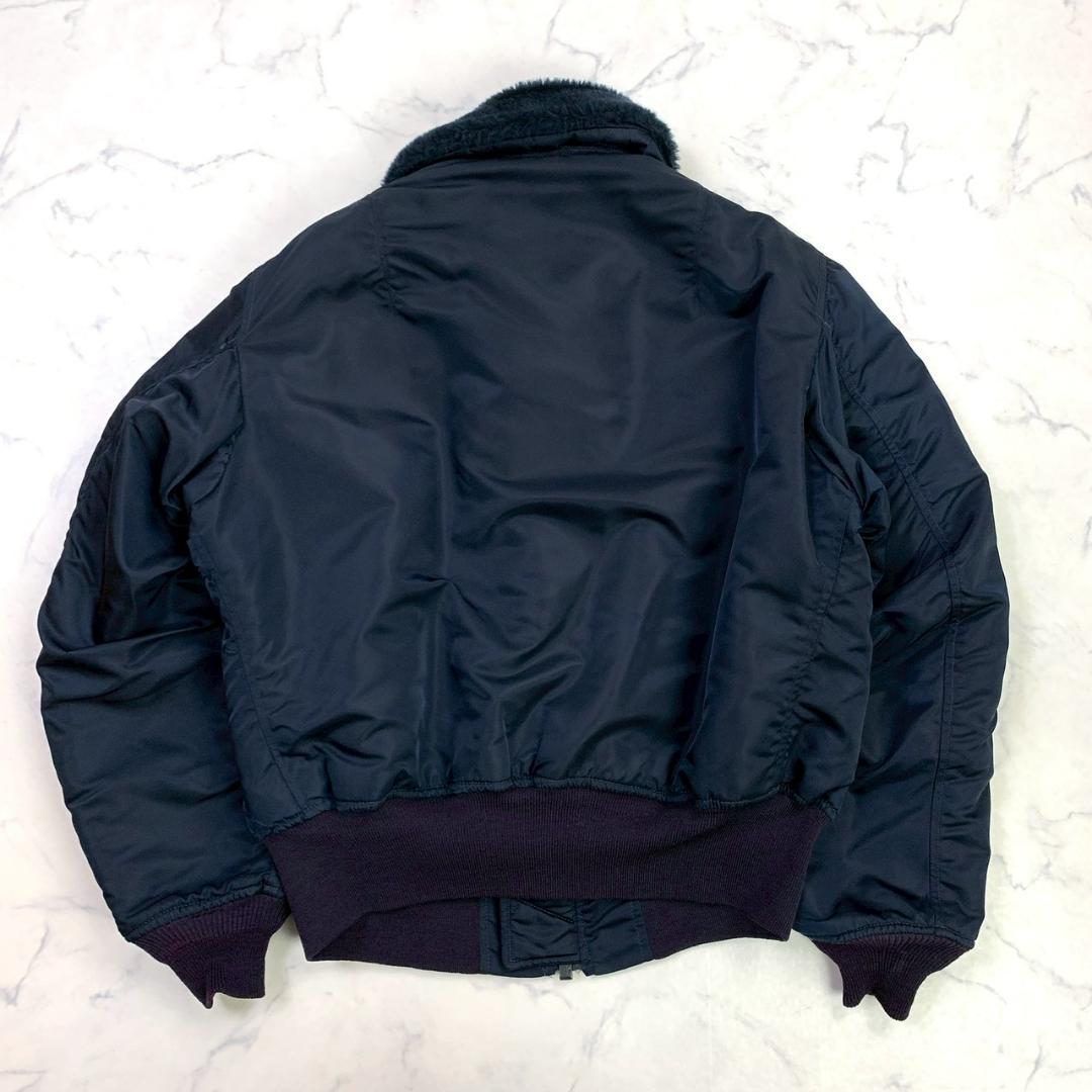 50s復刻★ USA製 ALPHA B-15C ネイビー 40　E104