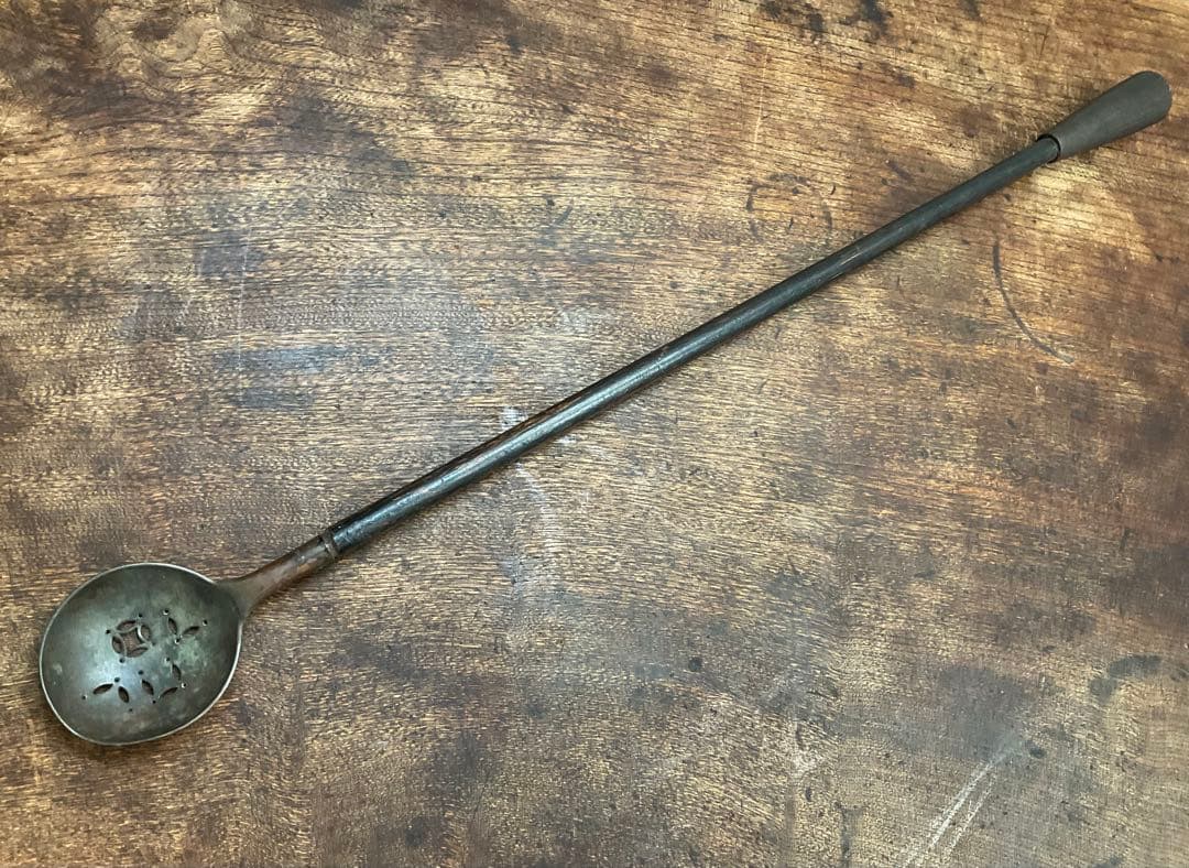 李朝　匙　柄杓　民藝　仏教美術　長さ約60cm