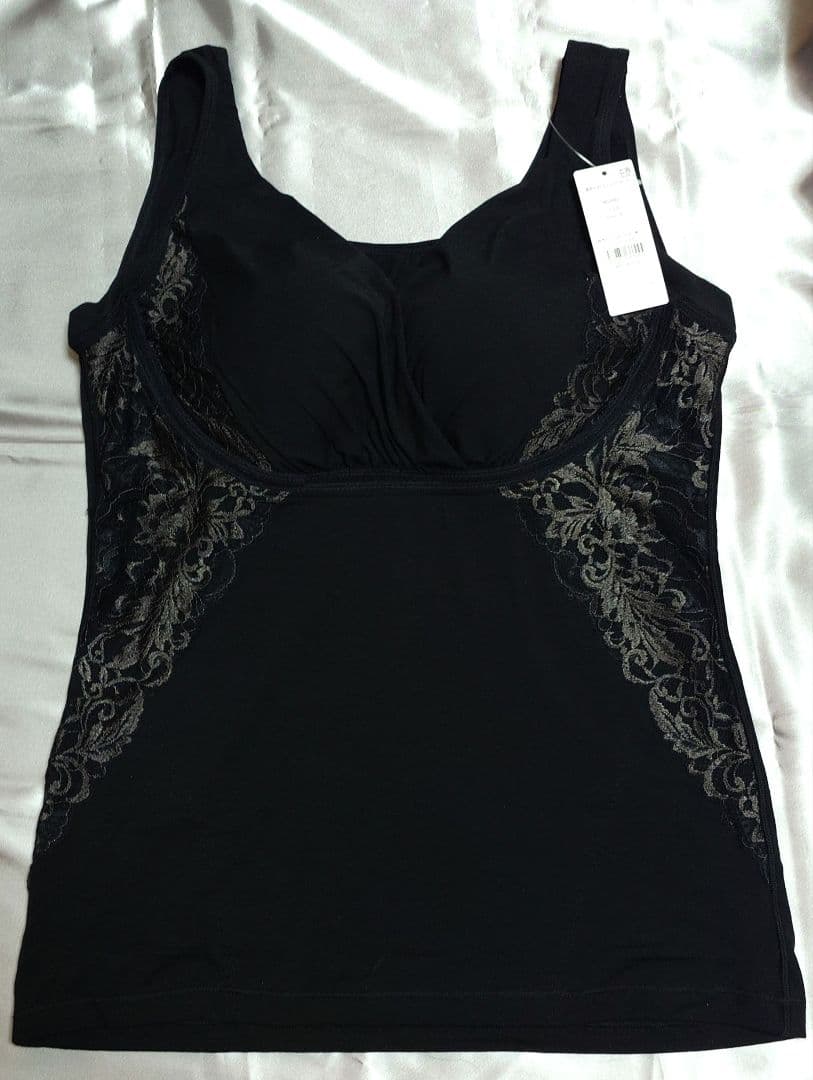 【新品未使用】BRNYピース 綿混キャッチャーカップレースブラキャミ 2点セット