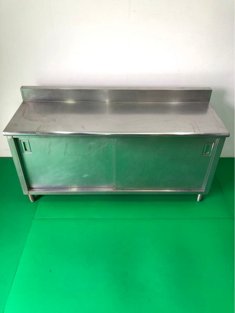 ☆地域限定送料無料☆キャビネットテーブル　幅1700 ステンレス　業務用