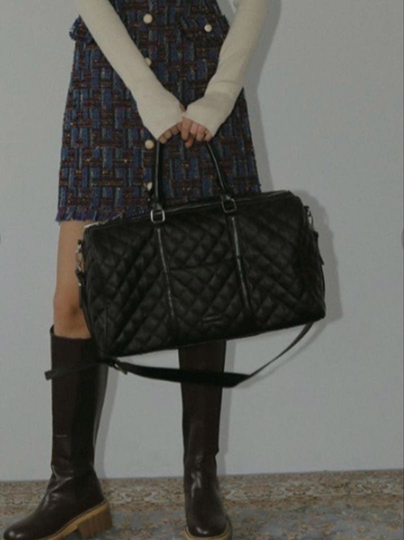 AMAL Quilting boston bag ブラック
