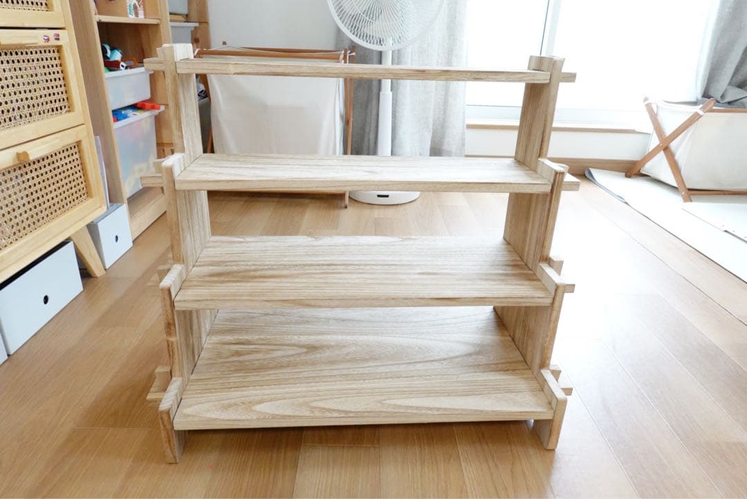 折りたたみ木製ディスプレイ棚 62cm x 30cm x 53cm ＊2個