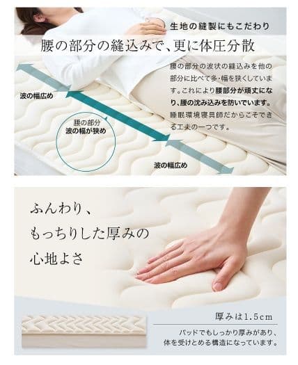 TEIJIN V-Lap® 体圧分散敷パッド セミダブル