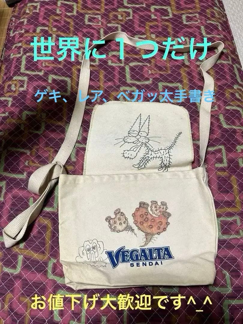 ベガルタ仙台ベガッタ君手書き愛用バック