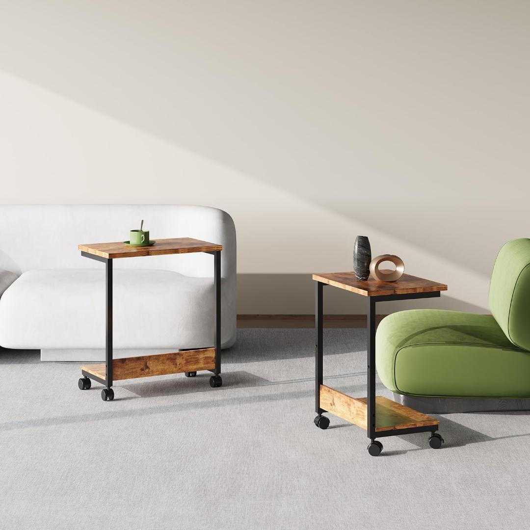 サイドテーブル キャスター付き 機能的 スタイリッシュ