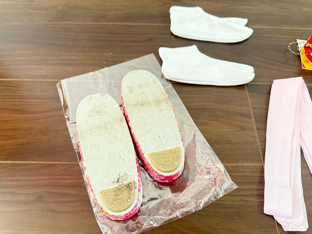 七五三 着物セット フルセット 白 ピンク 花柄 女の子 3歳 7点セット