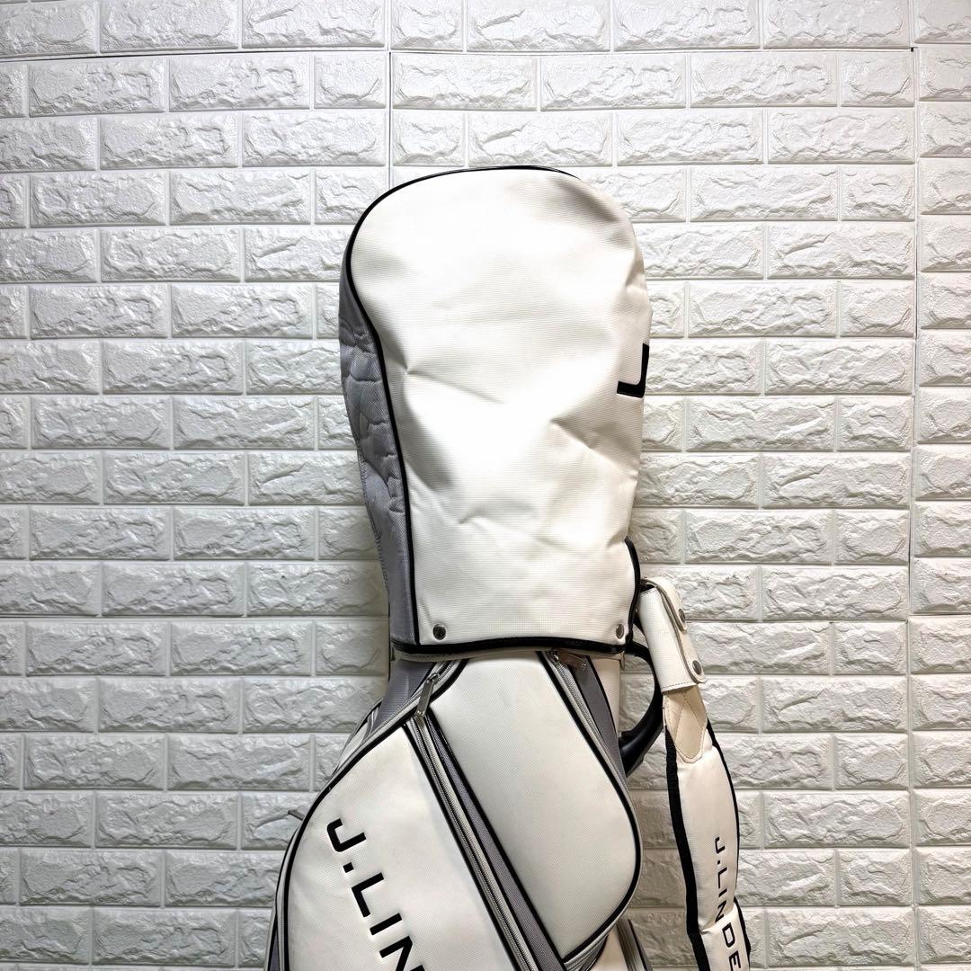 J.LINDEBERG ゴルフ　キャディバッグ ホワイト・グレー 良好　多収納