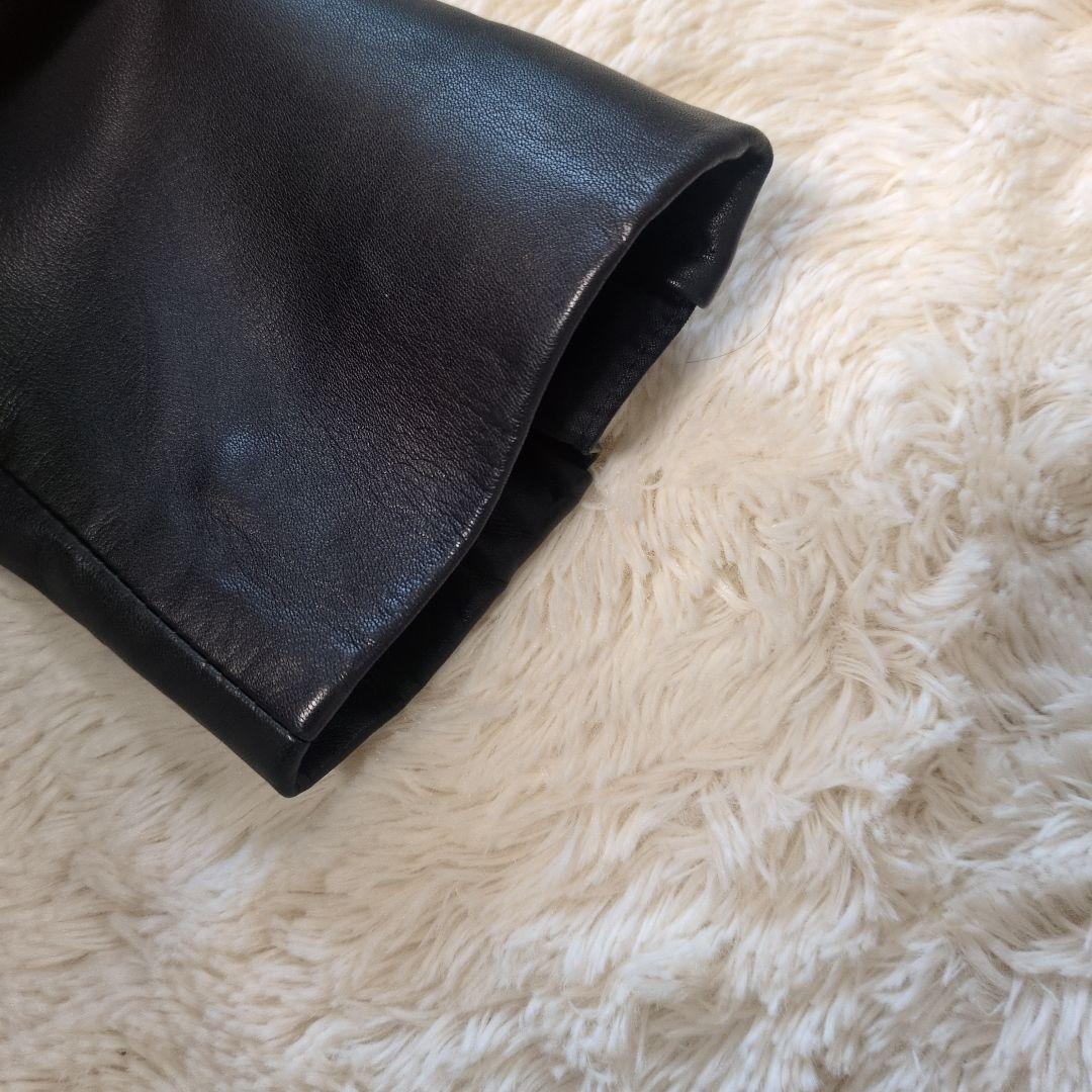 美品 To b. by agnes b. アニエスベー ブラック 羊革ライダース