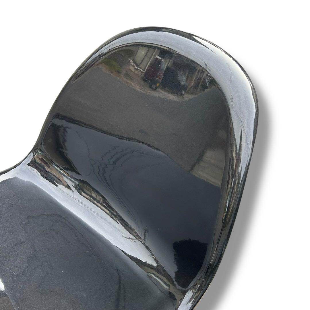 【2脚セット】パントンチェア リプロダクト ブラック 北欧 椅子 ヴィンテージ