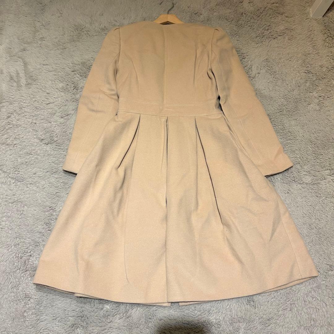 Rene ノーカラーコート ベージュ プリンセスライン 36