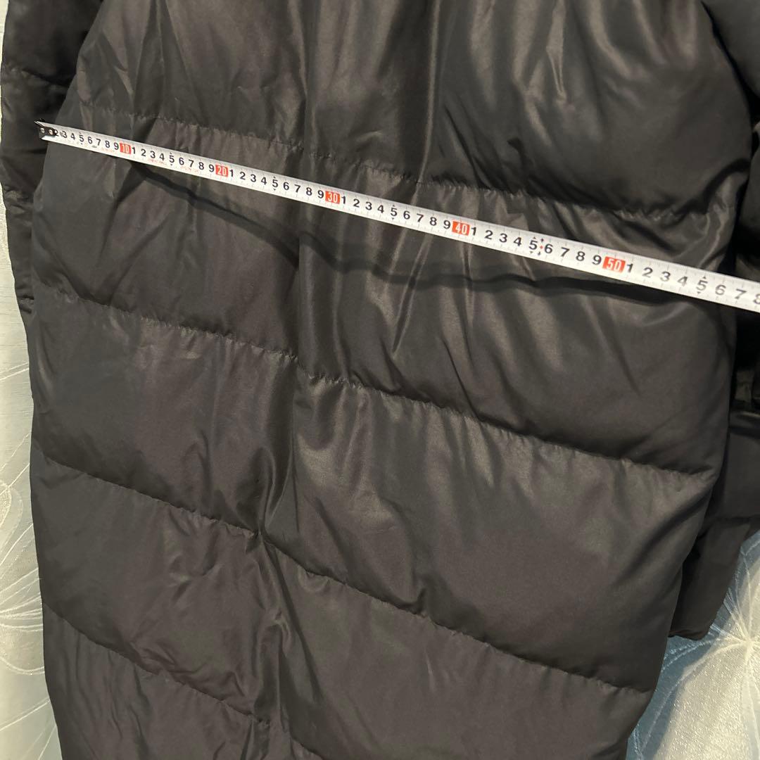 ATHLETA ロングベンチコート 黒 フード付き サイズO