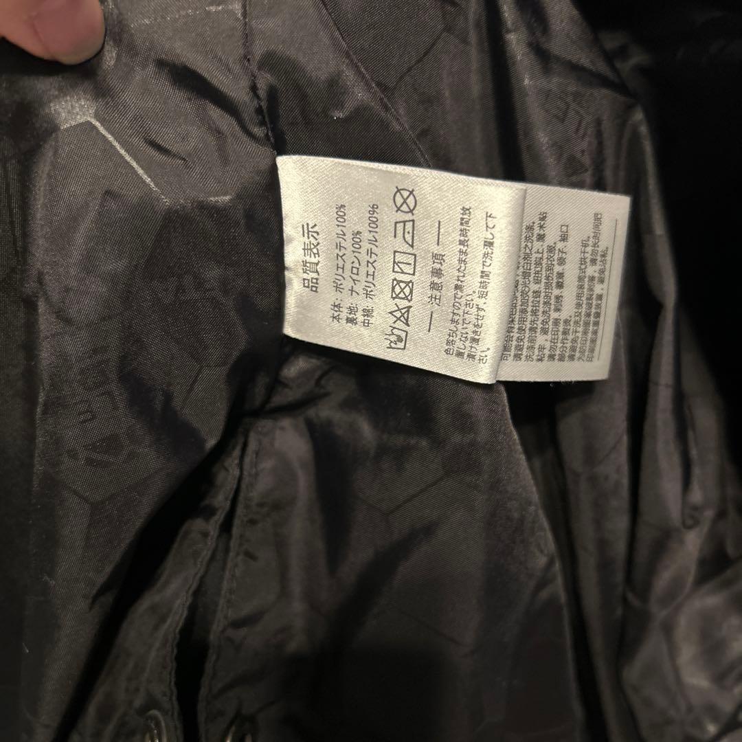 ATHLETA ロングベンチコート 黒 フード付き サイズO