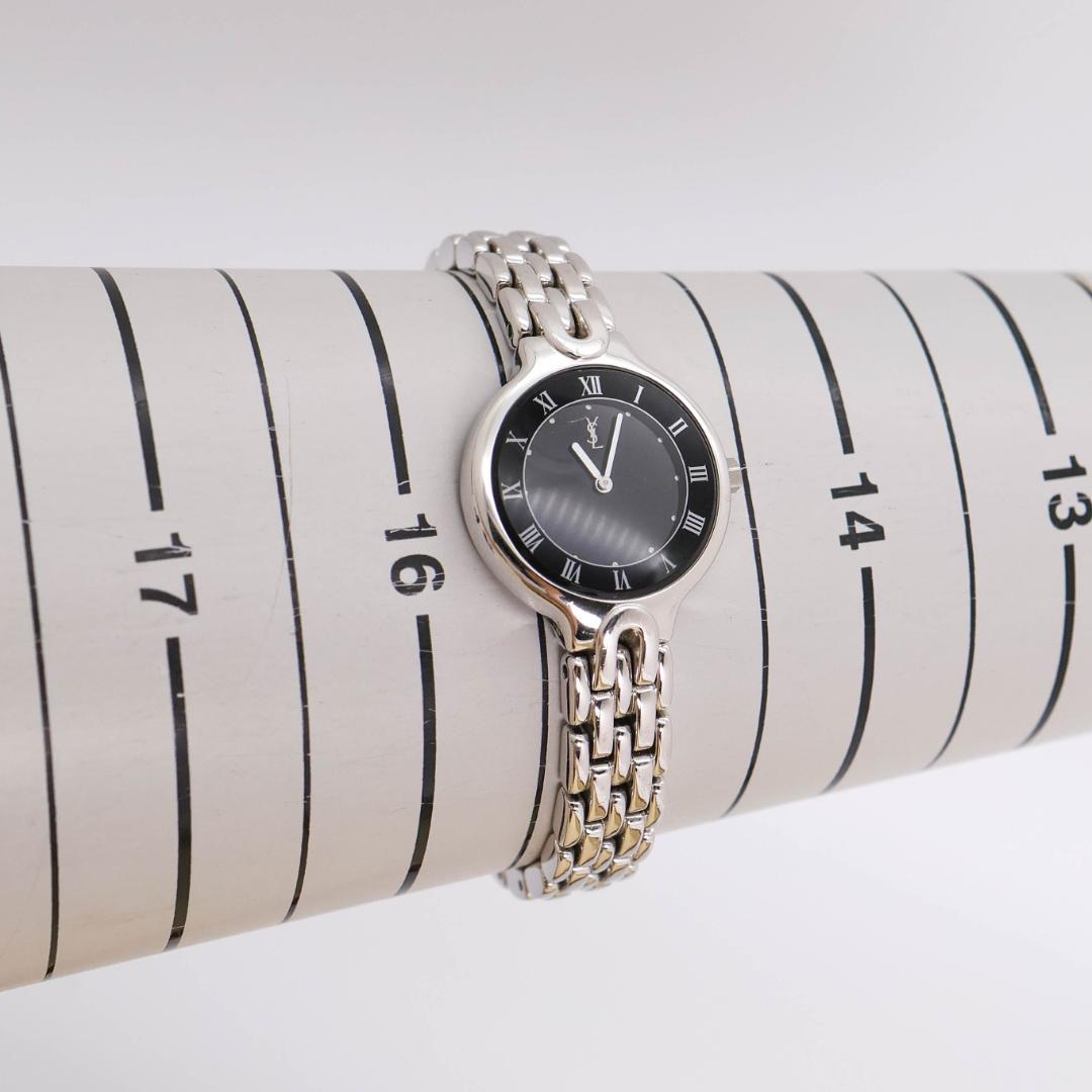 稼働 イヴサンローラン 腕時計 ローマン レディース 新品電池 2529