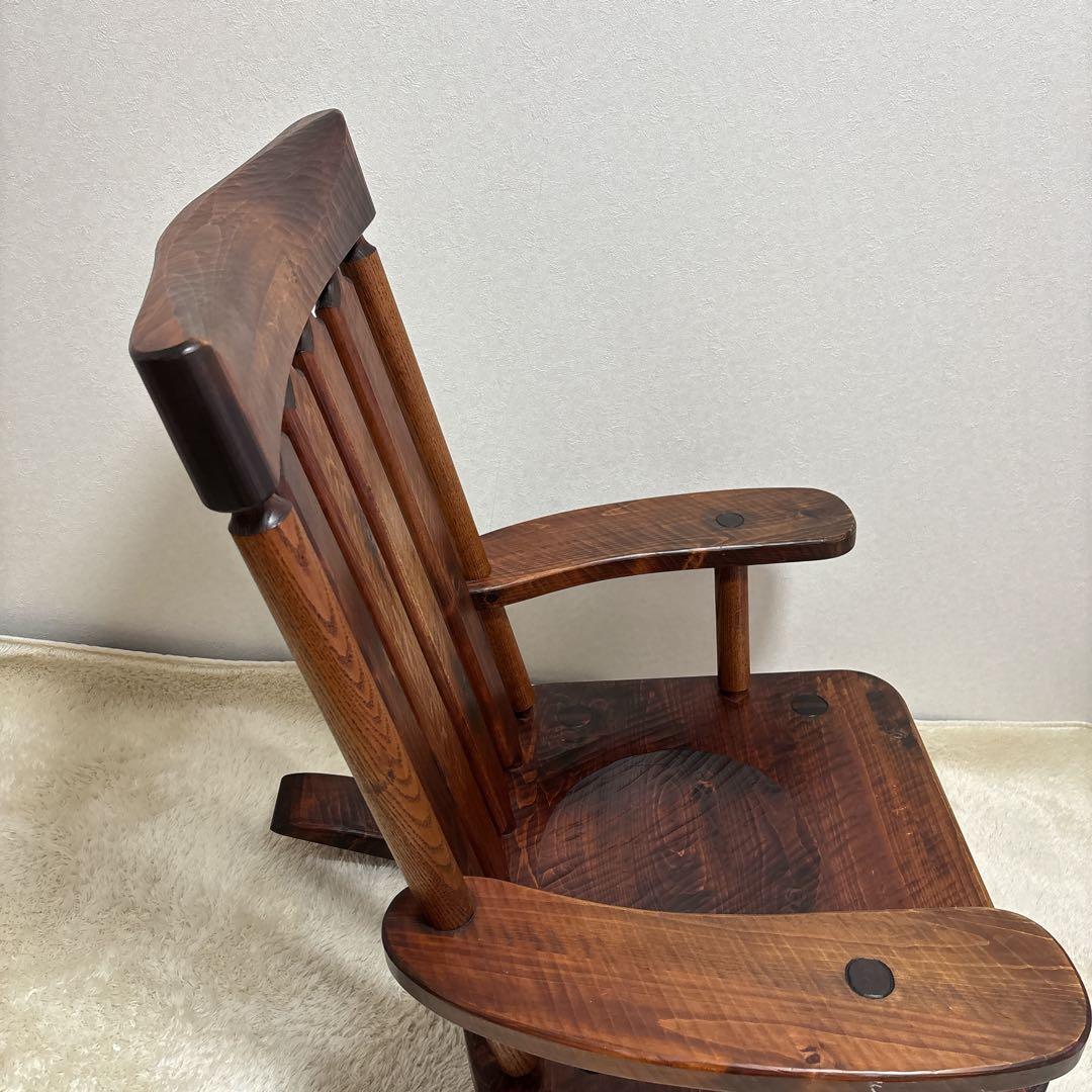 良品　工房家具 ロッキングチェア 椅子 揺り椅子 IDC大塚家　矢澤金太郎