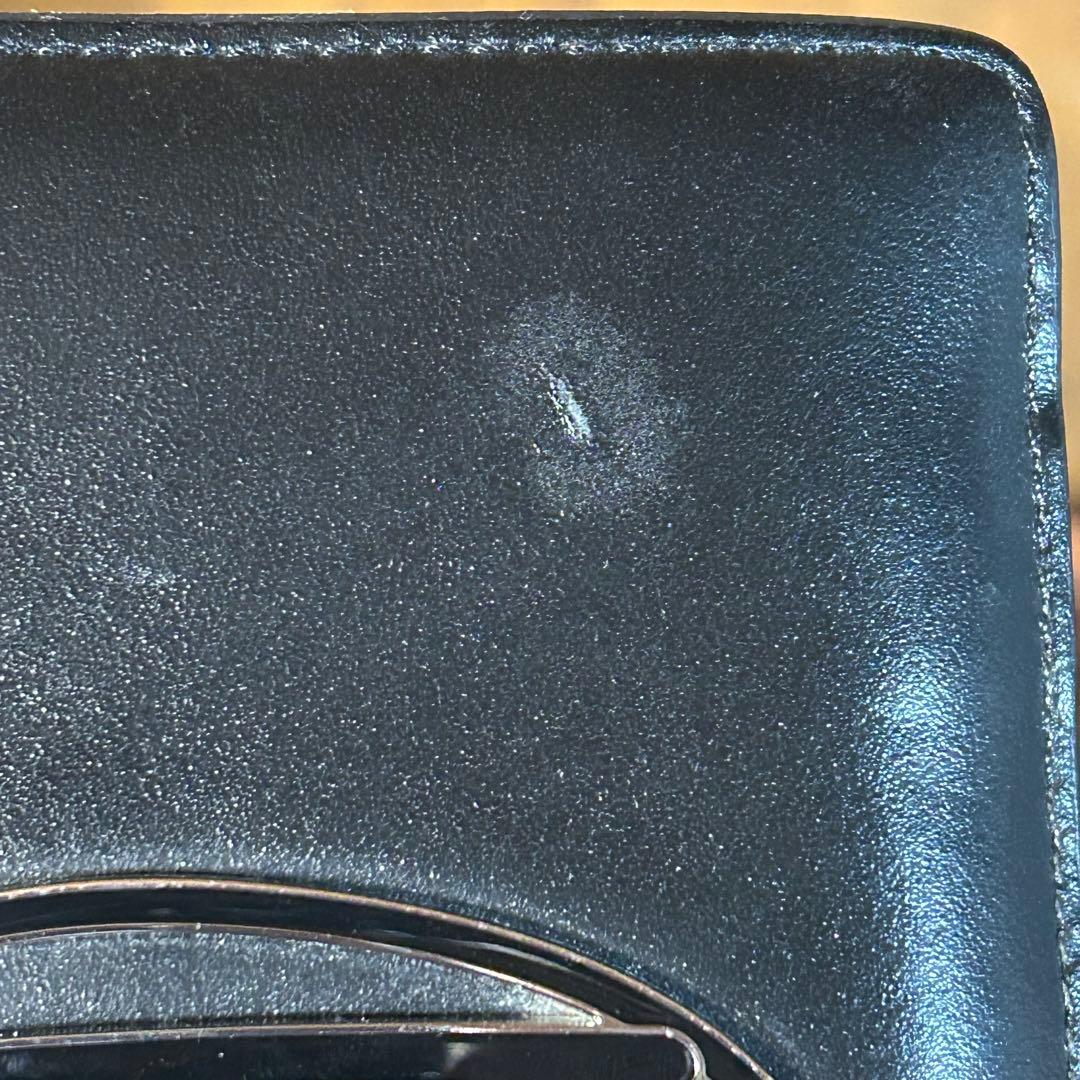 DIESEL 二つ折り財布　レザー　牛革　ビックロゴ　オーバルD 黒