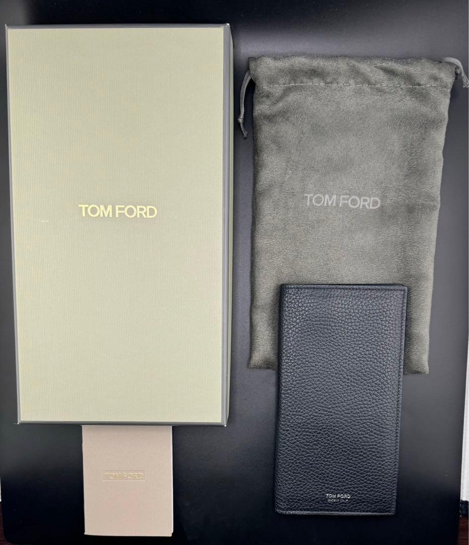 【未使用品】トムフォード　TOM FORD 長財布　ブラック　牛革