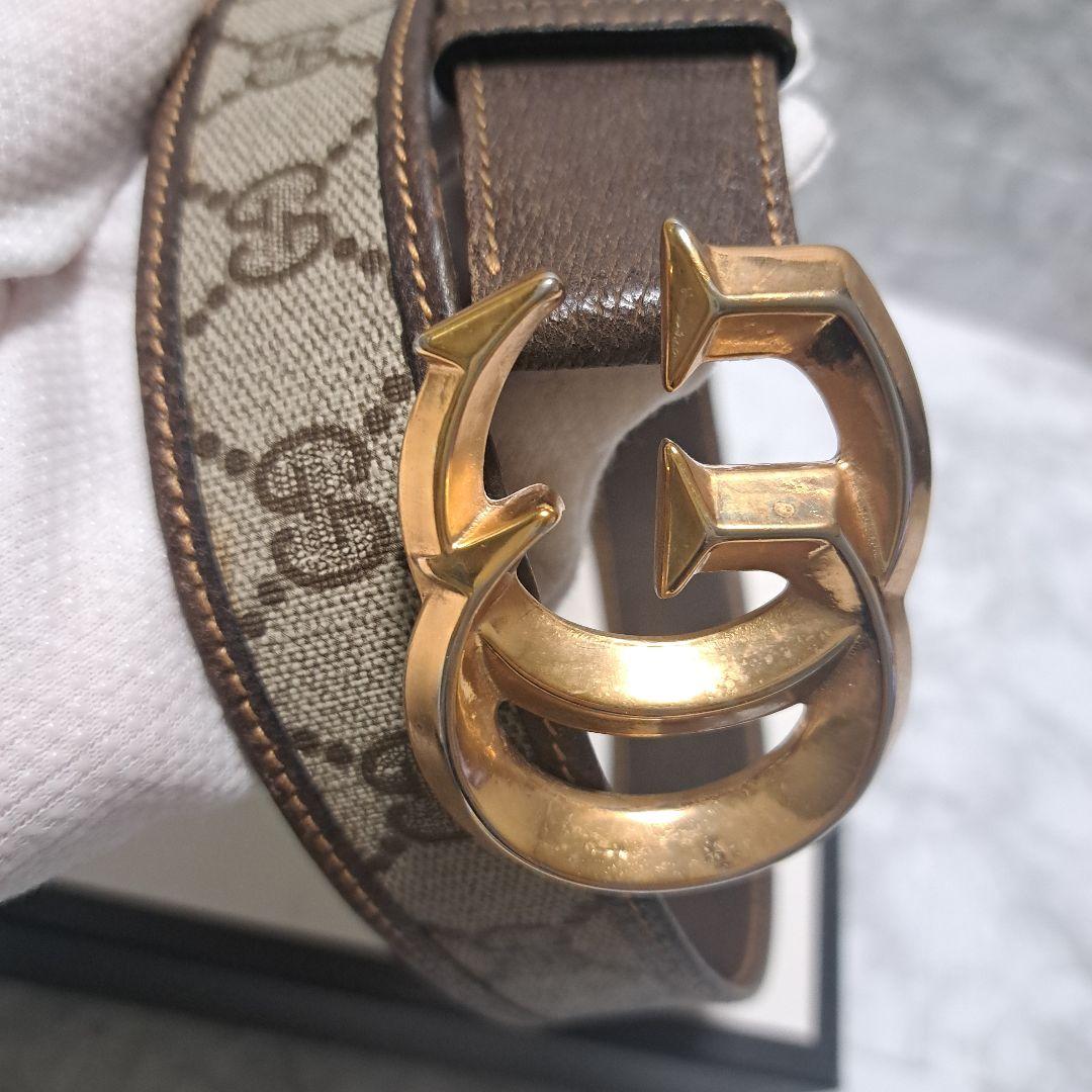 ✨️美品✨️GUCCI グッチ ベルト GGマーモントゴールドバックキャンバス