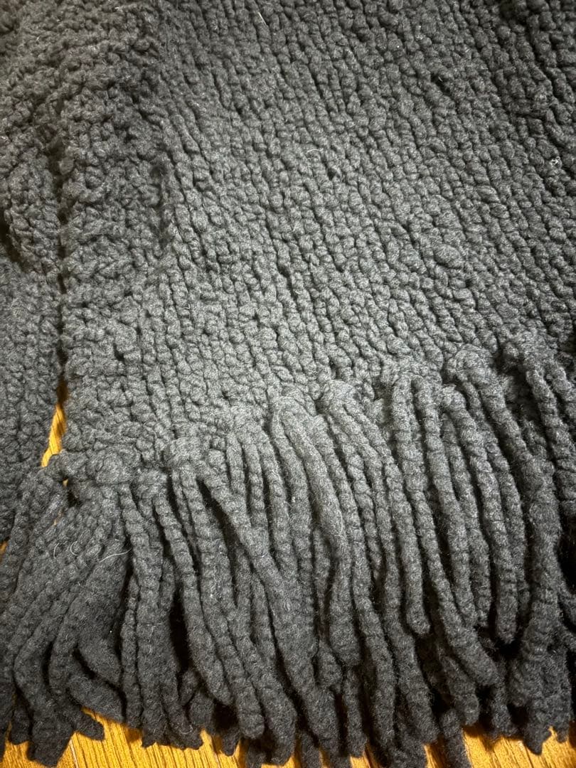 完売品beauty&youth 別注　IRONINGフリンジ ニットネイビー