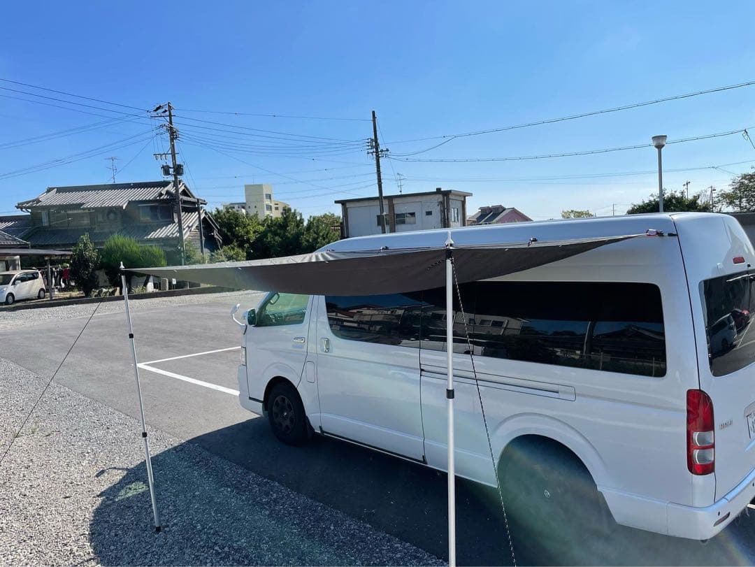 在庫僅か！カーサイドタープ ハイエース バンライフ　車中泊 キャンピングカー