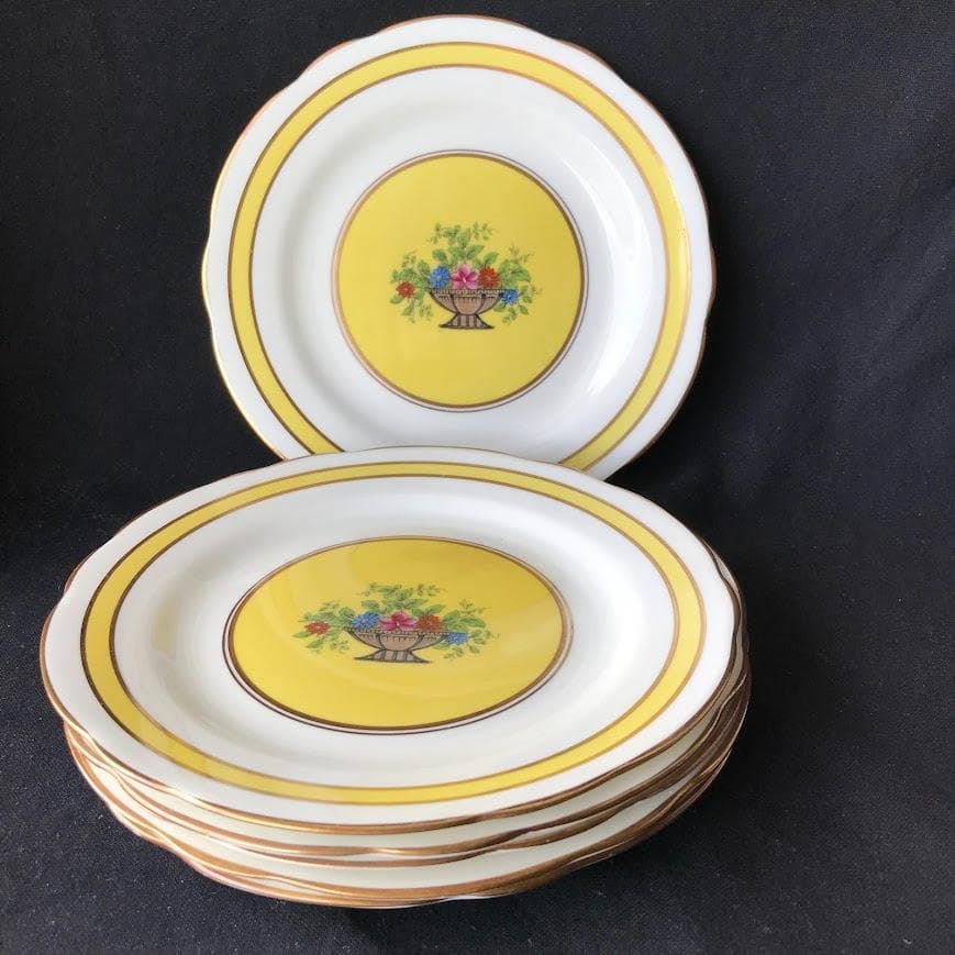 エインズレイ★レア★豪華なケーキ皿★6枚セット★アンティーク★英国骨董★