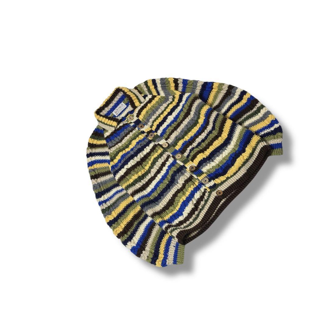 テ*ル様 インバーアラン　3Aカーディガン　ハンドニット　木ボタン　英国製　Lサ