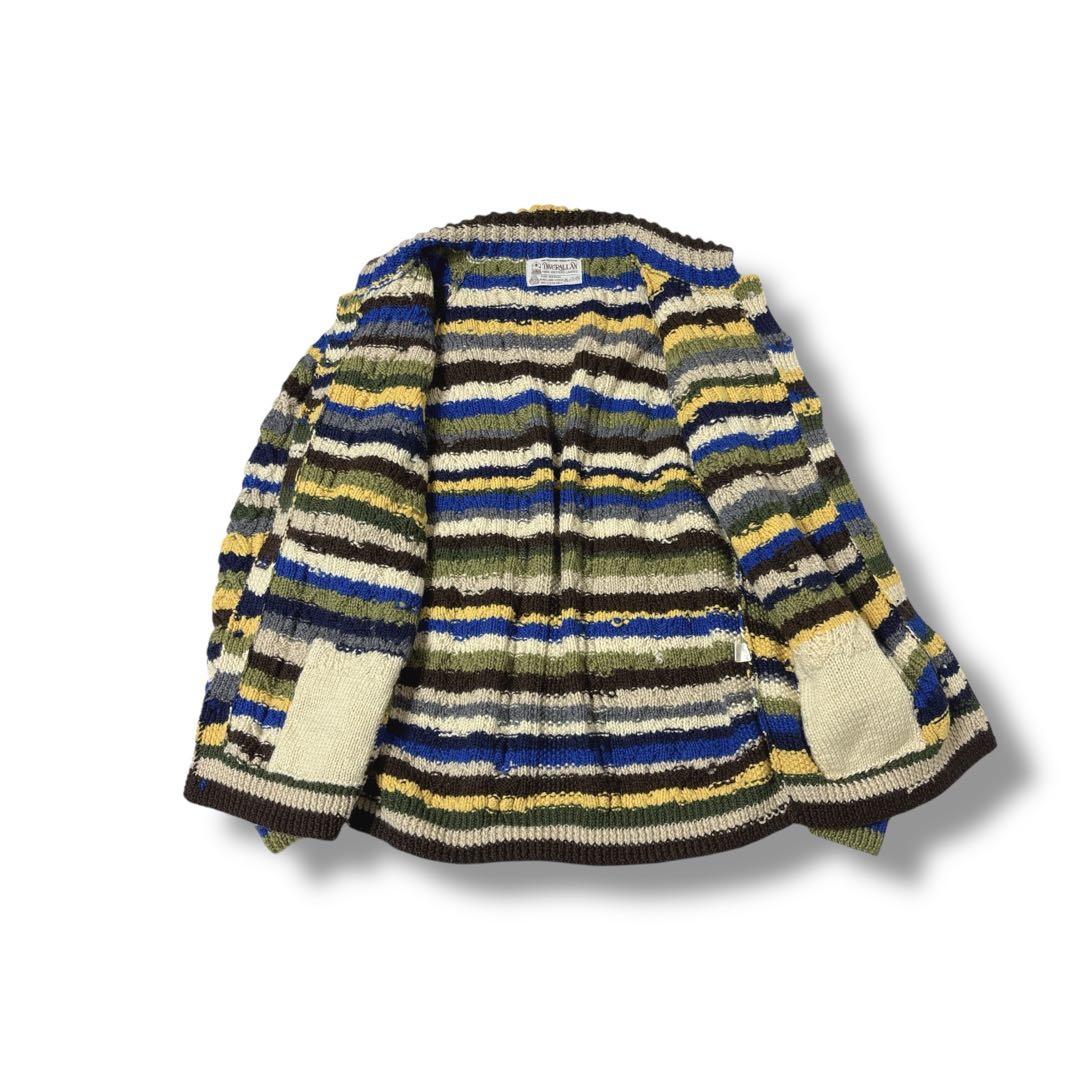 テ*ル様 インバーアラン　3Aカーディガン　ハンドニット　木ボタン　英国製　Lサ