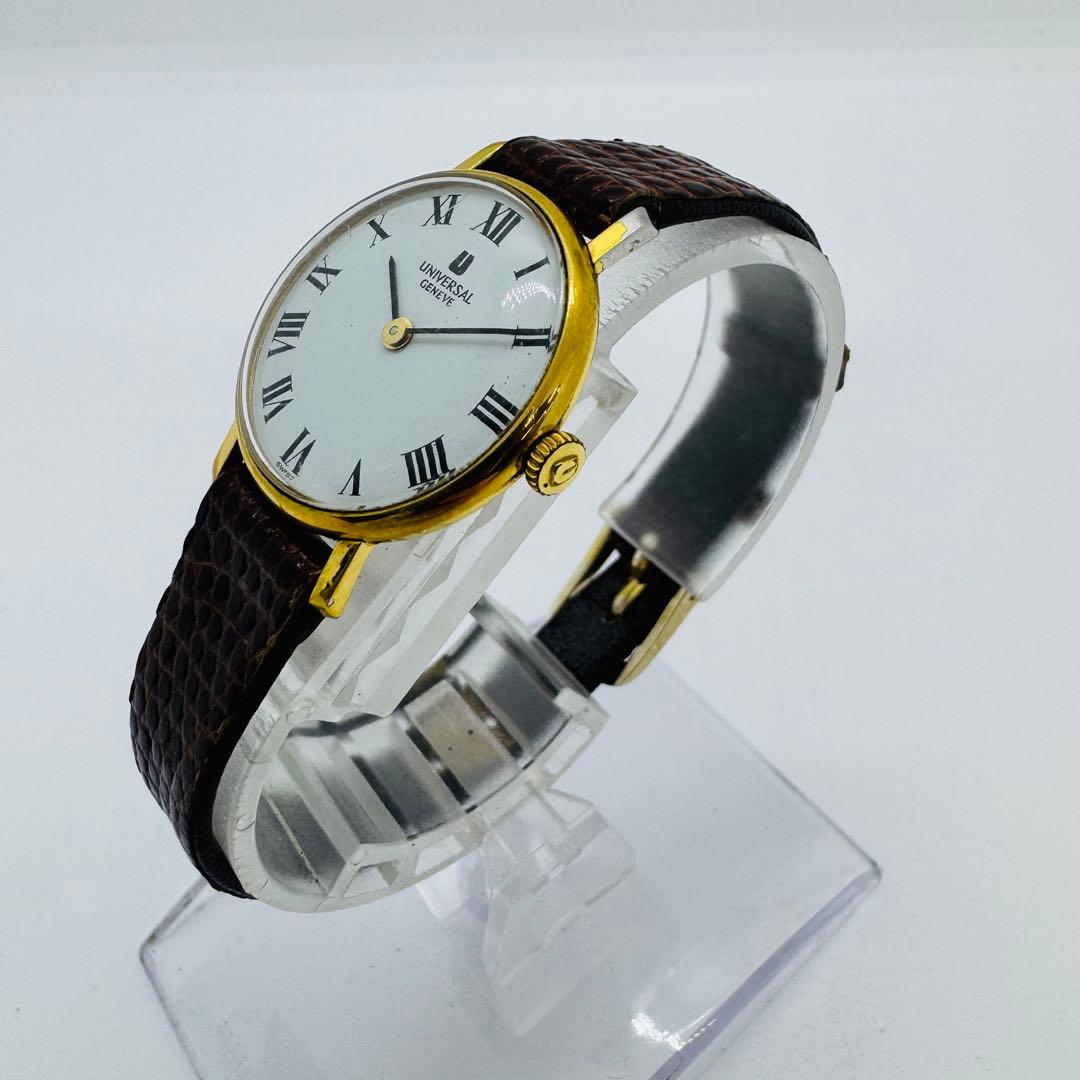 ✨UNIVERSALGENEVE✨ユニバーサルジュネーブ✨ホワイト文字盤✨腕時計
