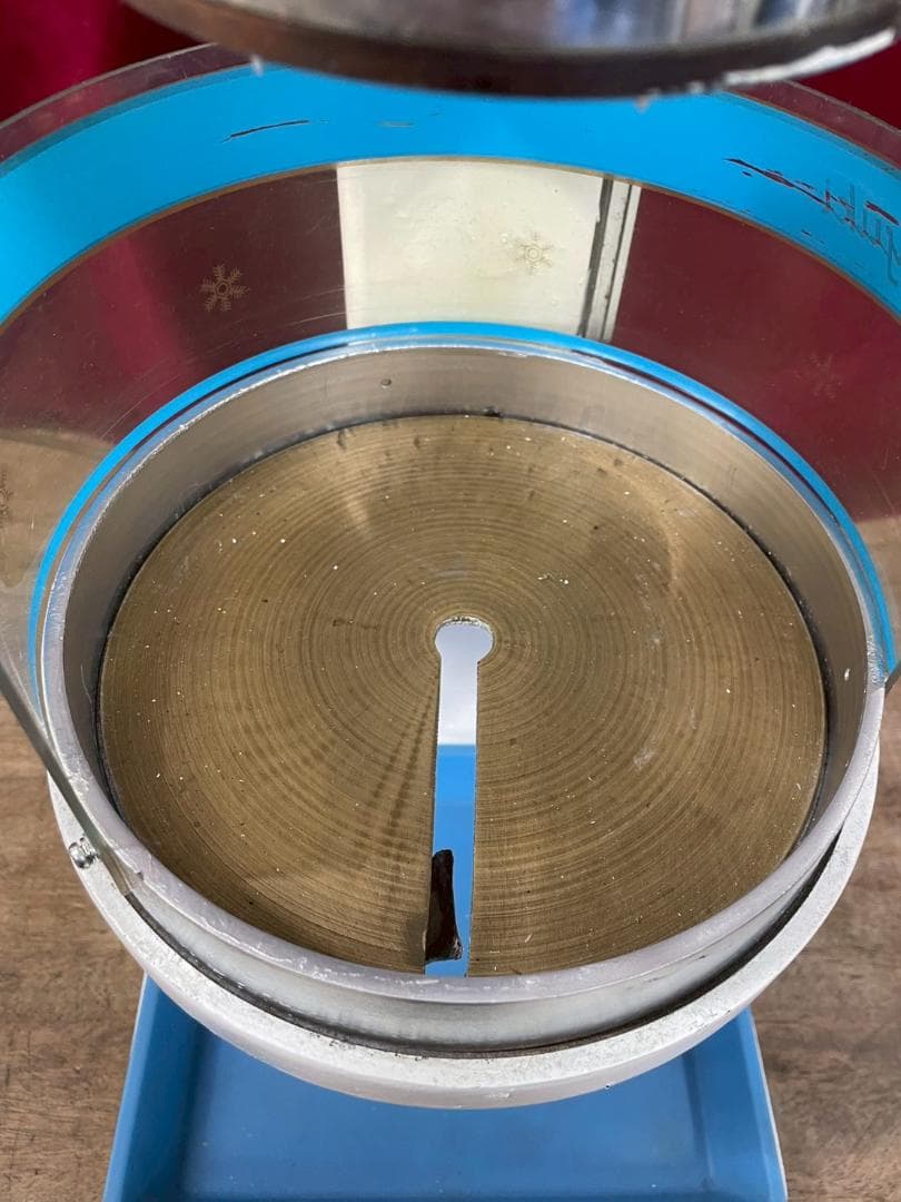 A◆初雪　かき氷機　業務用　レトロ　氷削り機　昭和　動作品