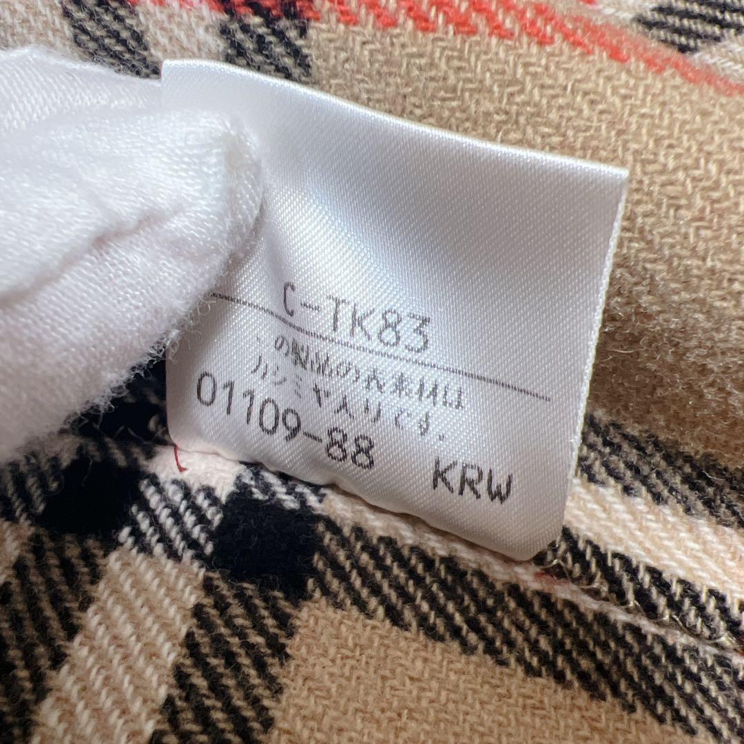 《希少色》バーバリー ピーコート チェック 金ボタン ダブルフェイス カシミヤ混