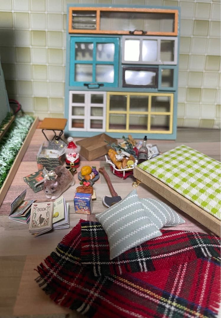 ハンドメイド★ミニチュアドールハウス★サンタさんの山小屋★完成品