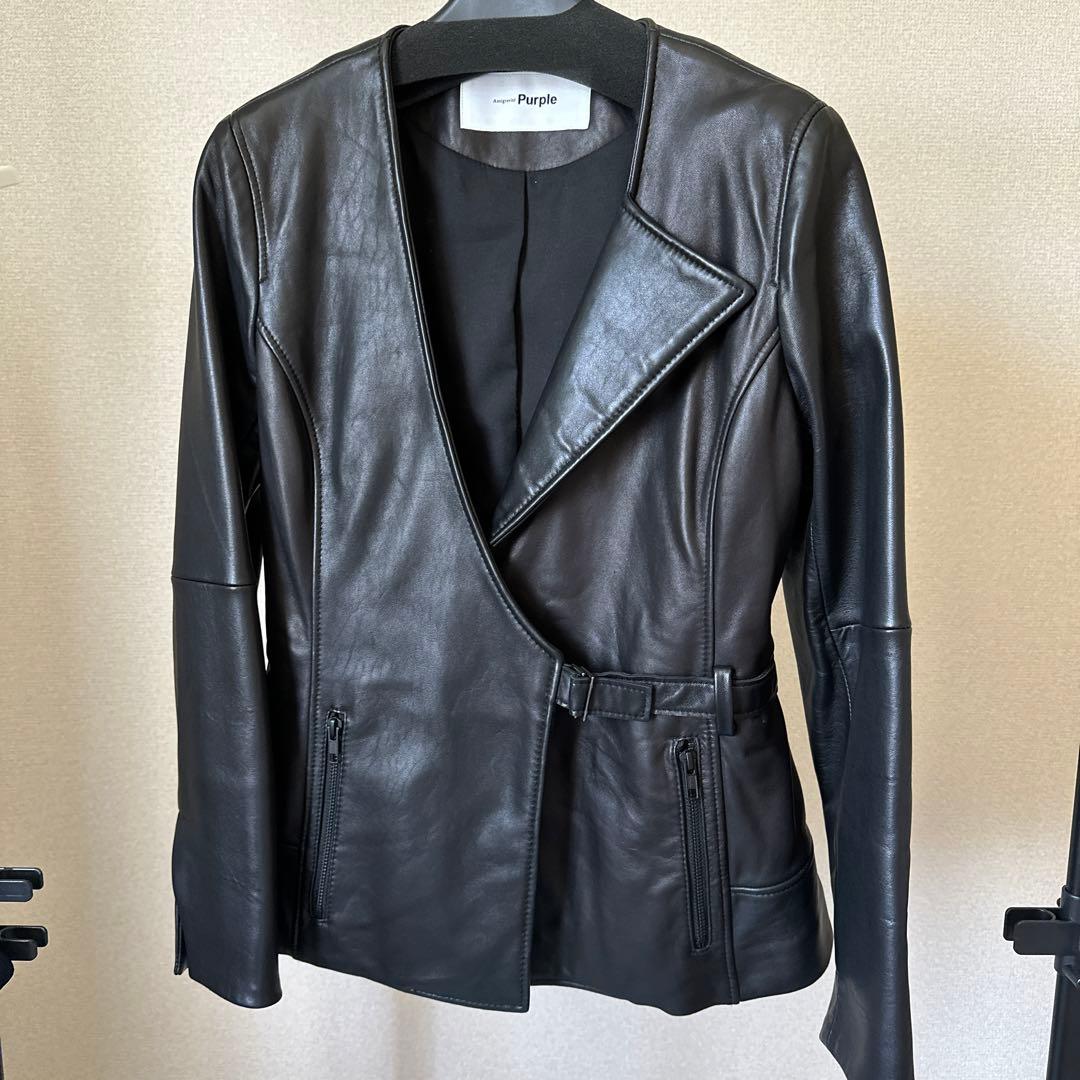 Antigravite Purple レザージャケット ブラック