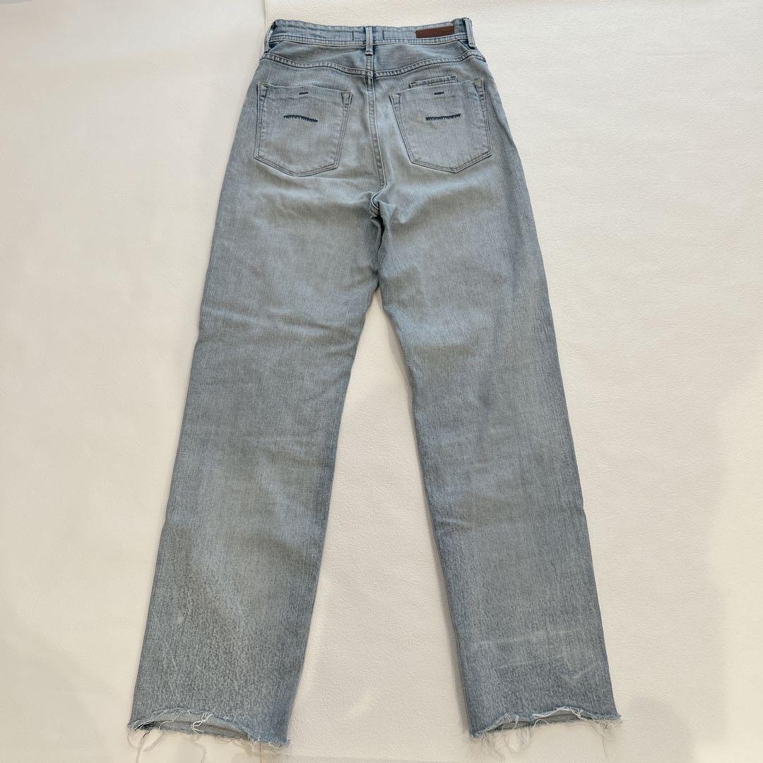 美品✨YANUK ヤヌーク ストレートデニム ボーイズ LEA ダメージ　24