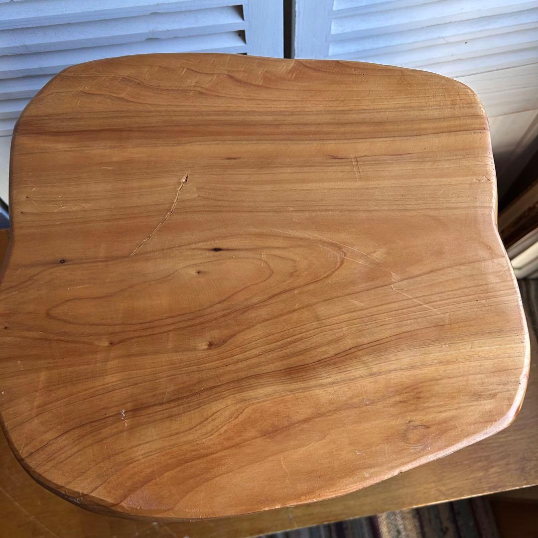 天然木　スツール　花台