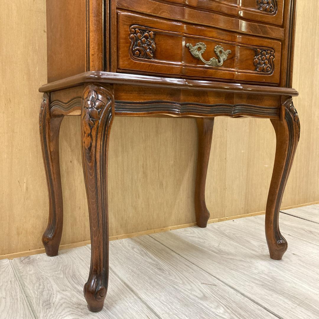 イタリア　猫脚　クラシック　３段チェスト　サイドチェスト